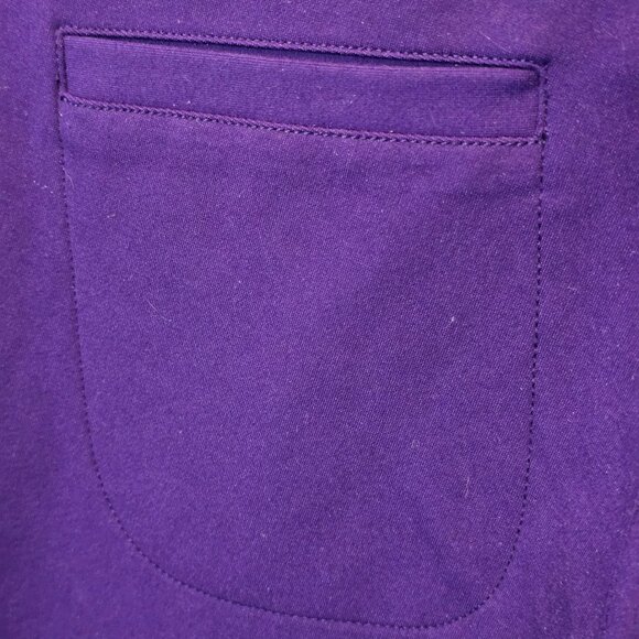 Betabrand Women's Purple Stretch 7 Pocket Yoga Pant, Aubergine, SP - Picture 6 of 8